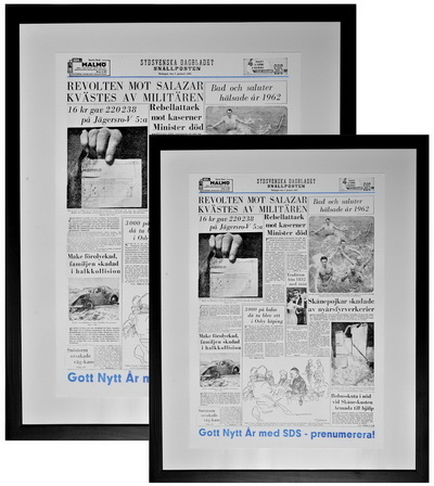 Inramade förstasidor, format A2 och A3